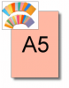Zestaw: papier A5 + koperta - jasnorowa
